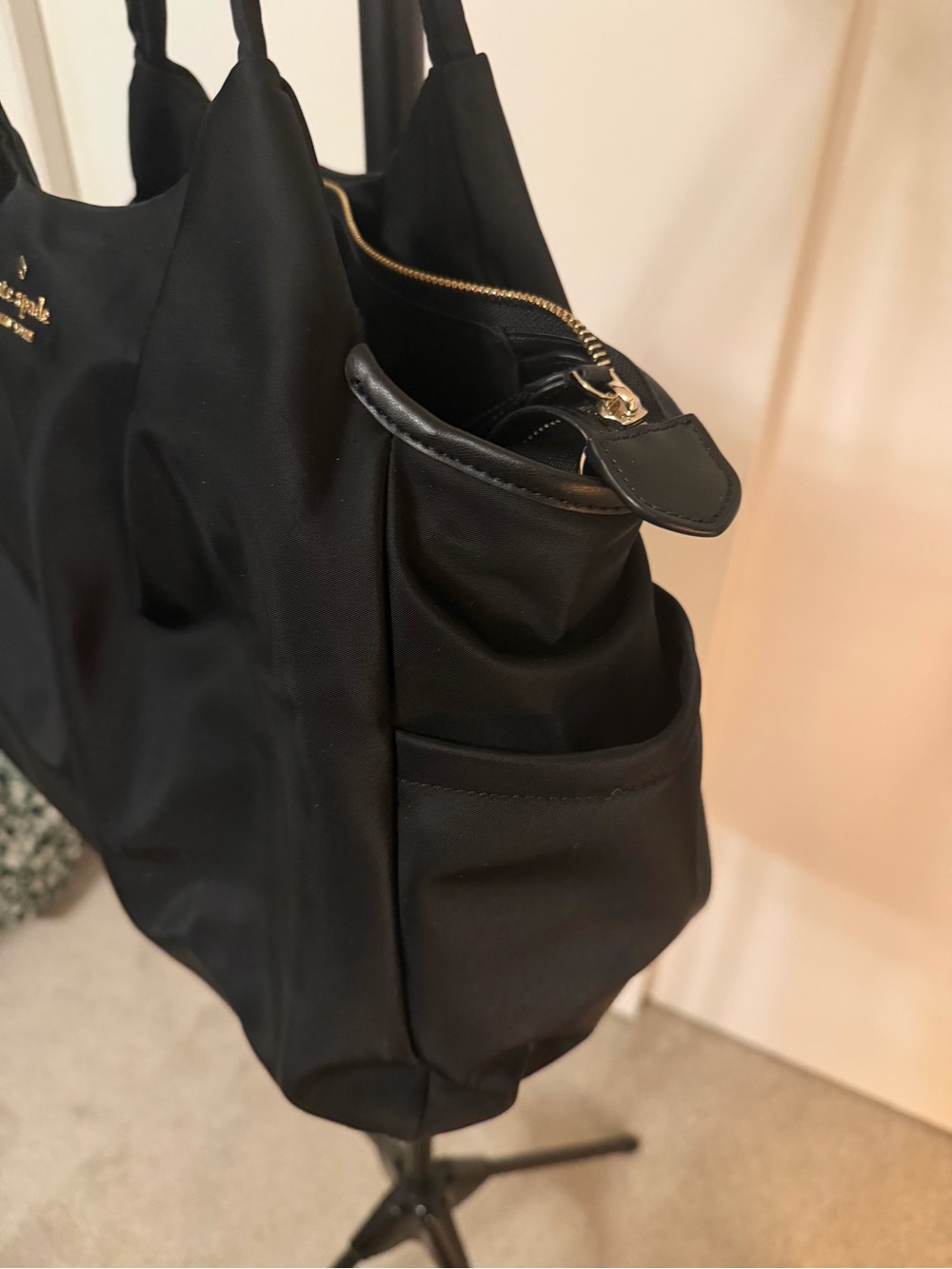 kate spade Black Nylon Tote Diaper Bag with Changing Pad - Picture 2 of 5
